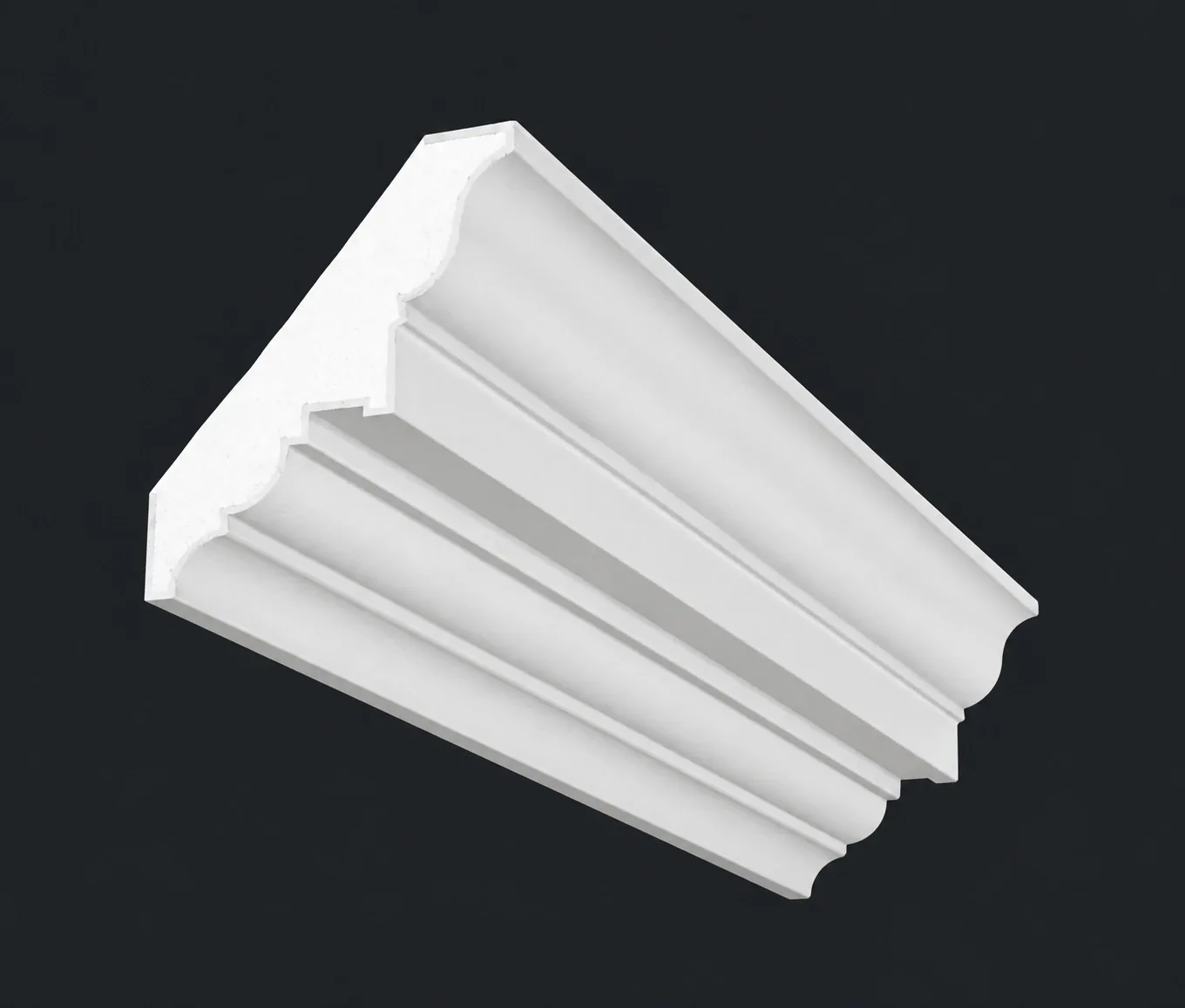 Decoralite D703 crown moulding — 3D catalogue render