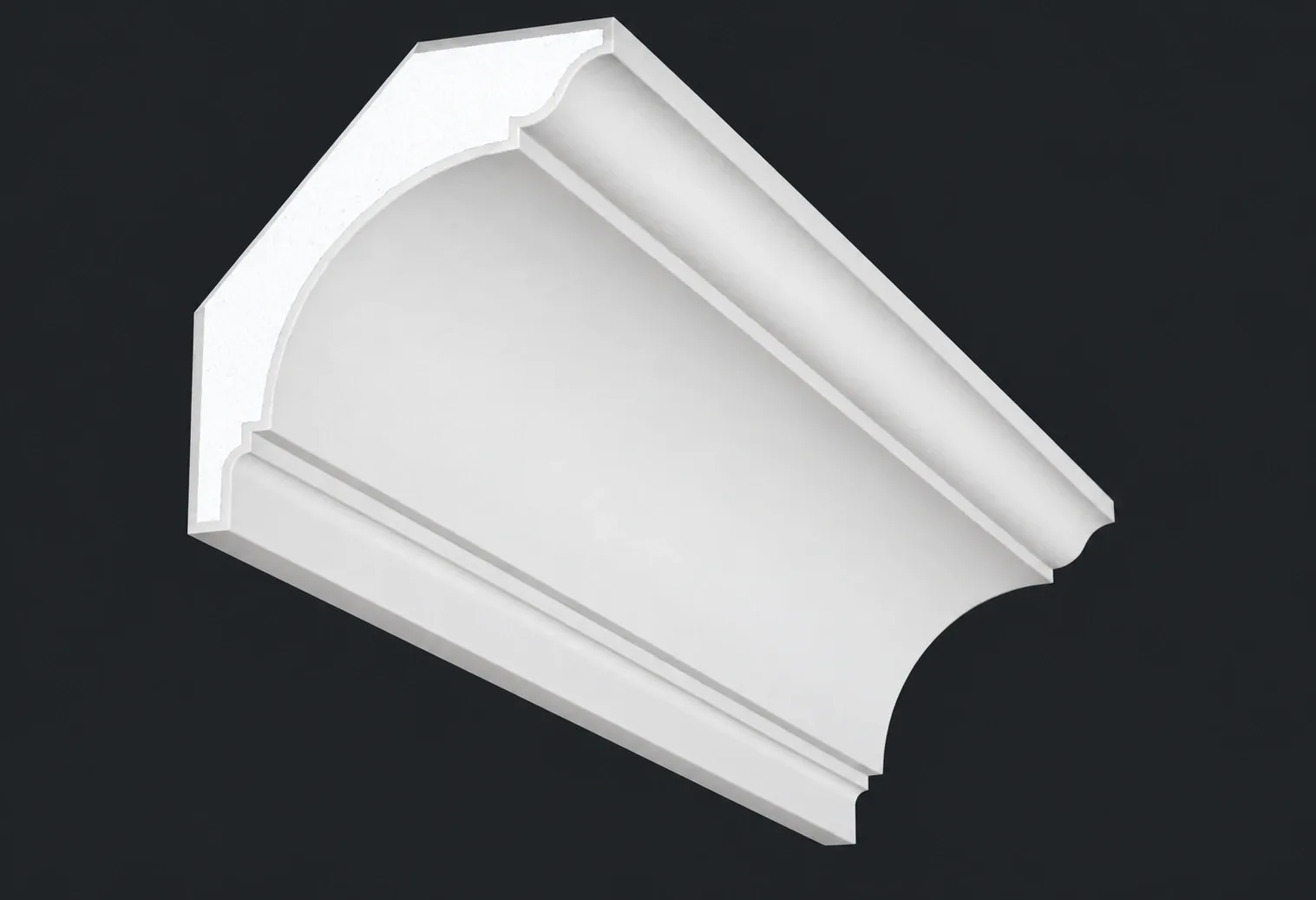 Decoralite D503 crown moulding — 3D catalogue render