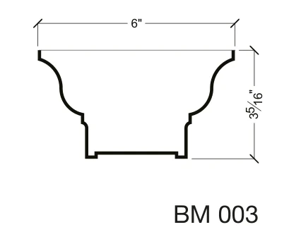 BM 003 published catalogue dimensions and technical detail