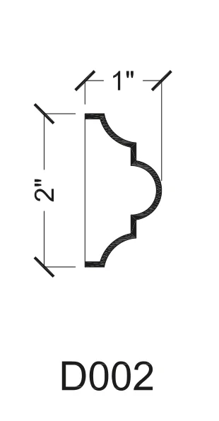 D002 published catalogue dimensions and technical detail