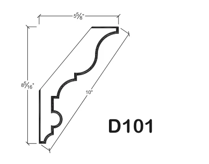 D101 published catalogue dimensions and technical detail