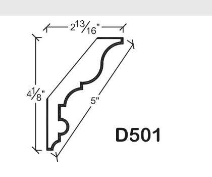 D501 published catalogue dimensions and technical detail