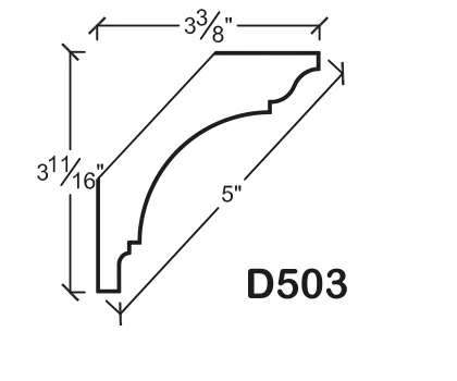 D503 published catalogue dimensions and technical detail