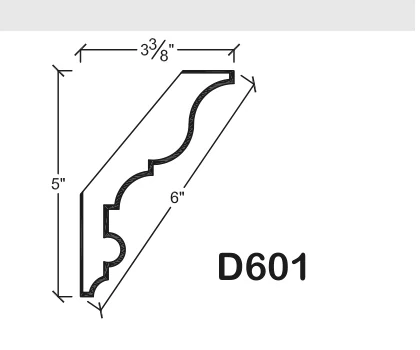 D601 published catalogue dimensions and technical detail