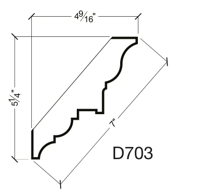 D703 published catalogue dimensions and technical detail