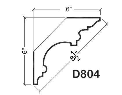 D804 published catalogue dimensions and technical detail