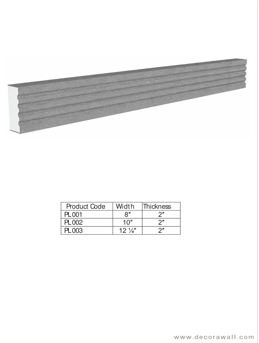 PL 003 published catalogue dimensions and technical detail