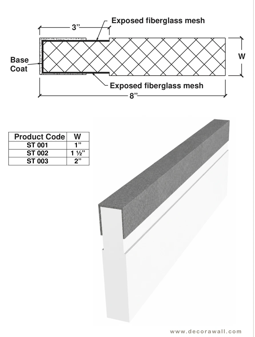 ST 003 published catalogue dimensions and technical detail