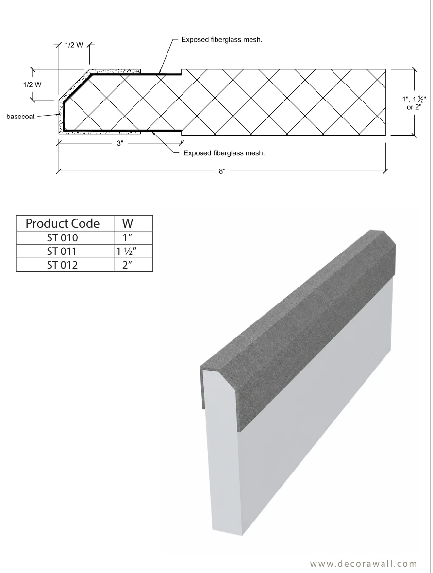 ST 012 published catalogue dimensions and technical detail